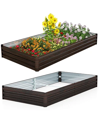Large Outdoor Metal Planter Box for Vegetable Fruit Herb Flower