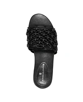 Bandolino Women's Melly Knotted Upper Flat Slide Sandals