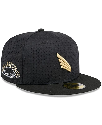 New Era Men's Black Lafc Throwback Mesh 59FIFTY Fitted Hat
