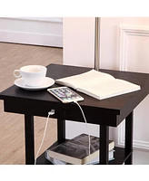 Brightech Madison 56" Led Table and Lamp Combo with Usb Port Outlet