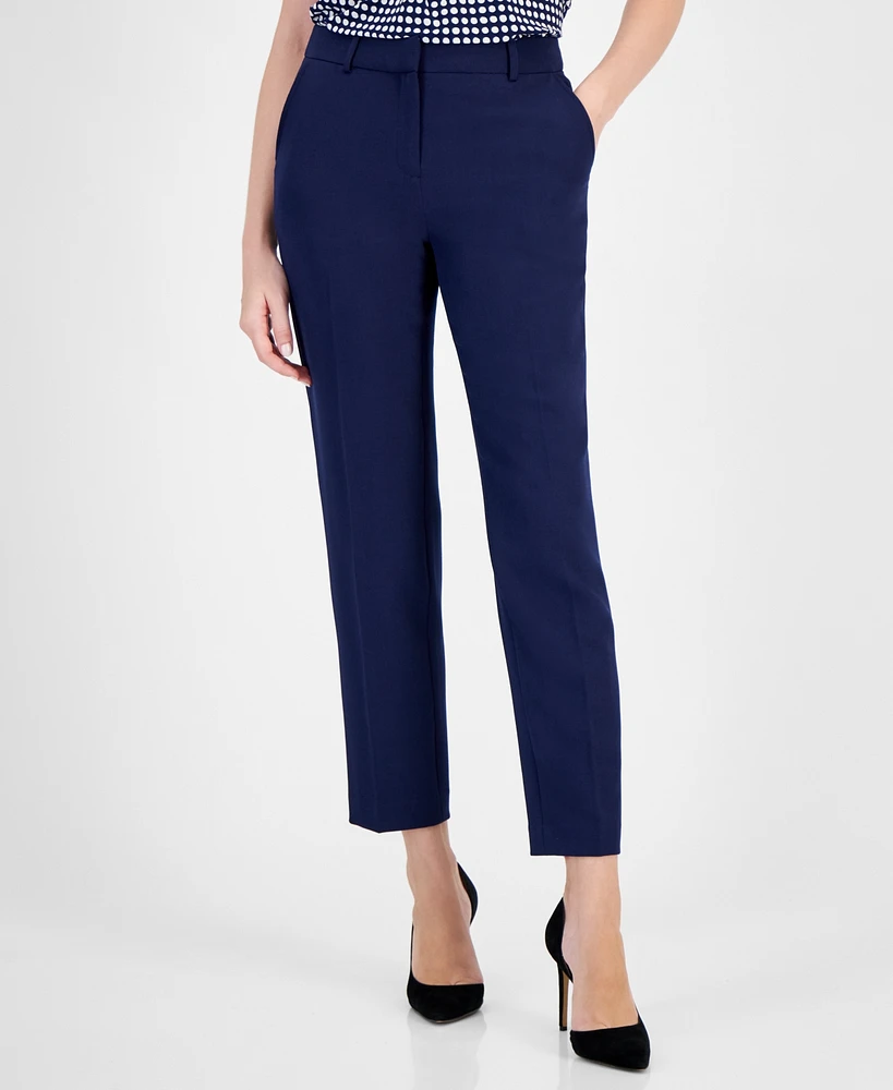 Anne Klein Women's Grace Mid Rise Straight-Leg Ankle Pants