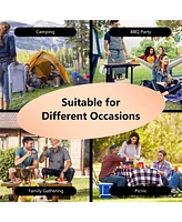 Outdoor Pizza Oven Wood Fire Pizza Maker Grill w/ Pizza Stone & Waterproof Cover