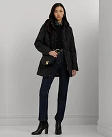 Lauren Ralph Petite Hooded Anorak Quilted Coat