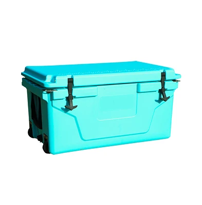 Hot Selling Blue Color 65Qt Outdoor Cooler Fish Ice Chest Box 2022 Popular Camping Cooler Box