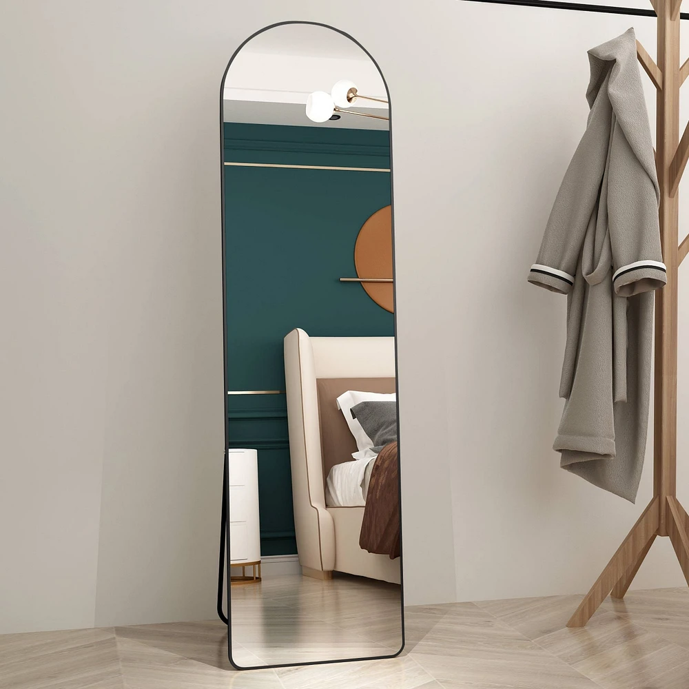 Premium Full-Body Mirror with Space-Saving Aluminum Frame