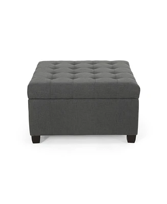 Streamdale Furniture Modern Ottoman with Storage | Plush Upholstery | Contemporary Waffle Stitch