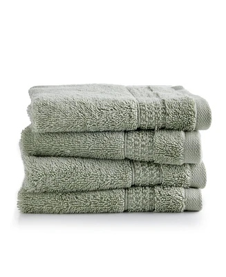 Oake Organic Cotton 4-Pk. Washcloth, Exclusively at Macy's