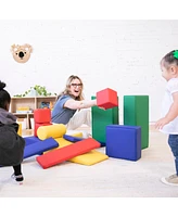 ECR4Kids SoftZone Soft Builder Blocks, Assorted, 16-Piece