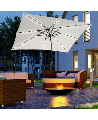Illuminating Solar Patio Umbrella Shade and Light in One