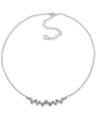 Anne Klein Silver-Tone Cubic Zirconia Statement Necklace, 16" + 3" extender
