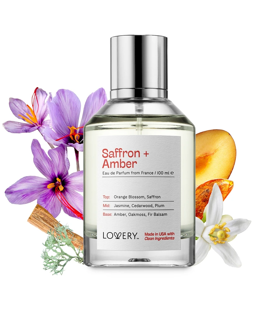 Lovery Saffron + Amber Eau de Parfum, 3.4 oz.