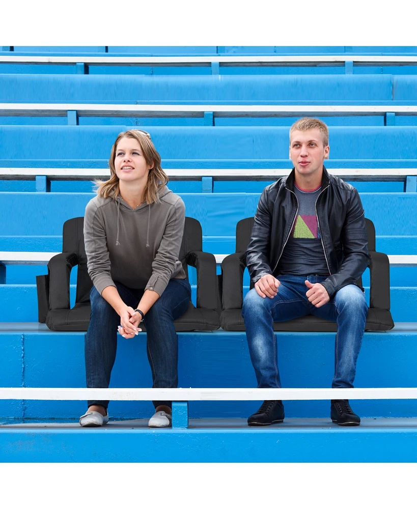 Slickblue Stadium Seat for Bleachers with Back Support 6 Adjustable Positions