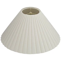 Lamp Shade 6.75" Top x 20.75" Bottom x 10.5" High x 12.5" Slant, 6" Diameter Inside Top x 19.25" Inside Bottom, Large Round Antique White Empire Fabri