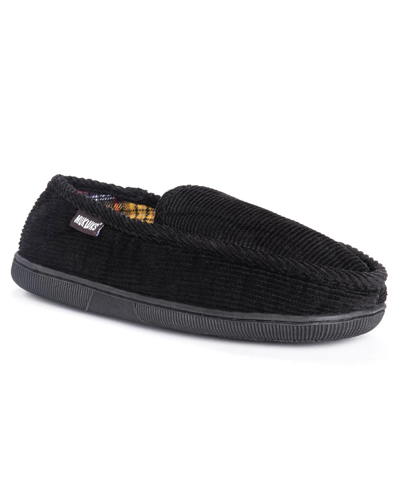 Muk Luks Men's Corduroy Moccasin With Flannel Lining Slippers