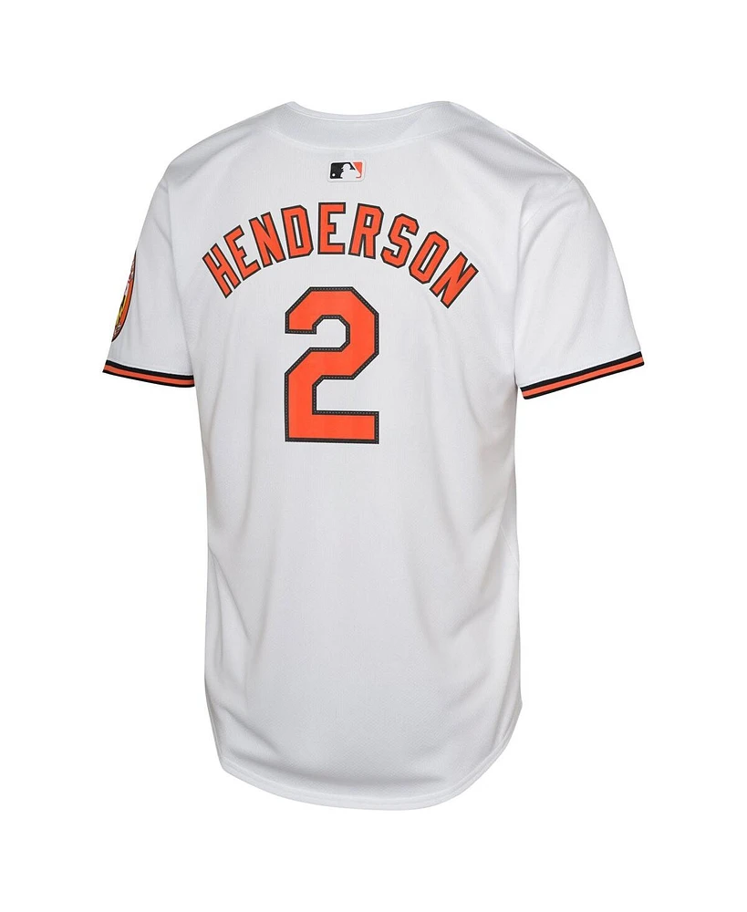 Nike Big Boys and Girls Gunnar Henderson White Baltimore Orioles Home Limited Jersey