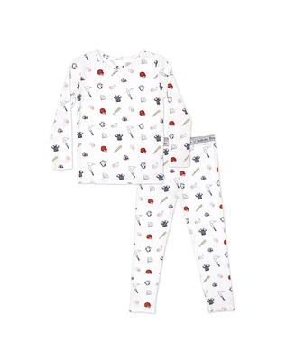 Bellabu Bear Toddler Unisex Kids Baseball Set of 2 Piece Pajamas