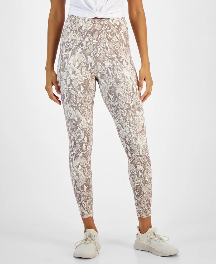 Id Ideology Plus Size Compression Snake-Print 7/8 Leggings, Created for Macy's