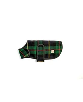 Chilly Dog L Navy Plaid Coat