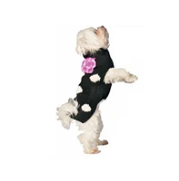 Chilly Dog Black Polka Dot Flower Scarf - Large
