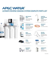 Apec Water Systems Ultimate Permeate Pumped Reverse Osmosis Water Systems for Drinking Water, for Low Pressure Homes