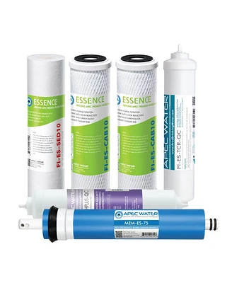 Apec Water Systems Apec Ro Replacement Filters Complete Filter Set for Essence 75 Gpd Ph Reverse Osmosis 6-Stage Systems (Stages 1-6)