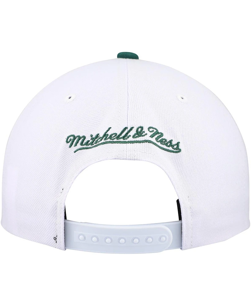 Mitchell & Ness Men's White/Green Michigan State Spartans 2-Tone 2.0 Snapback Hat