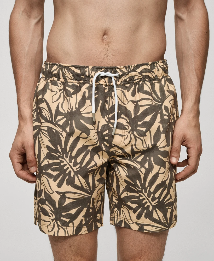 Mango Men's Floral Print Swimsuit