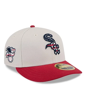 New Era Men's Red Chicago White Sox 2024 Fourth of July Low Profile 59FIFTY Fitted Hat