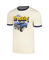 American Needle Men's Cream Ford Bt Ringer T-Shirt