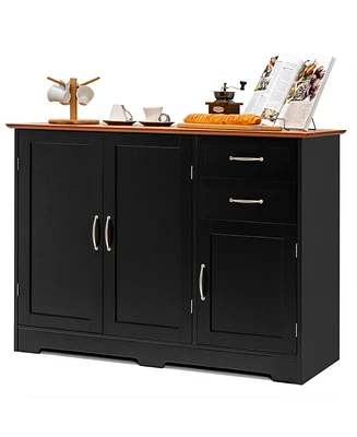 Buffet Sideboard Kitchen Cupboard Storage Cabinet with 2 Drawers & 3 Doors