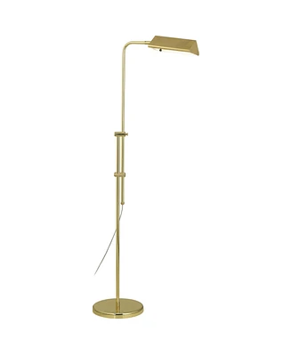 Tony Traditional Farmhouse Adjustable Pharmacy Light Floor Lamp Standing 54" Tall Gleaming Brass Gold Metal Rotating Head Decor for Living Room R