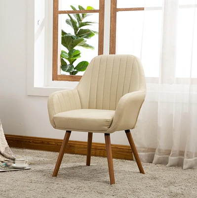 Streamdale Furniture Contemporary Fabric Accent Chair, Tan