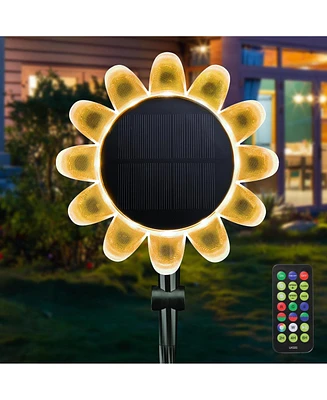 Solar Sunflower Led Light Outdoor Garden Waterproof Floating Amphibious Lamp