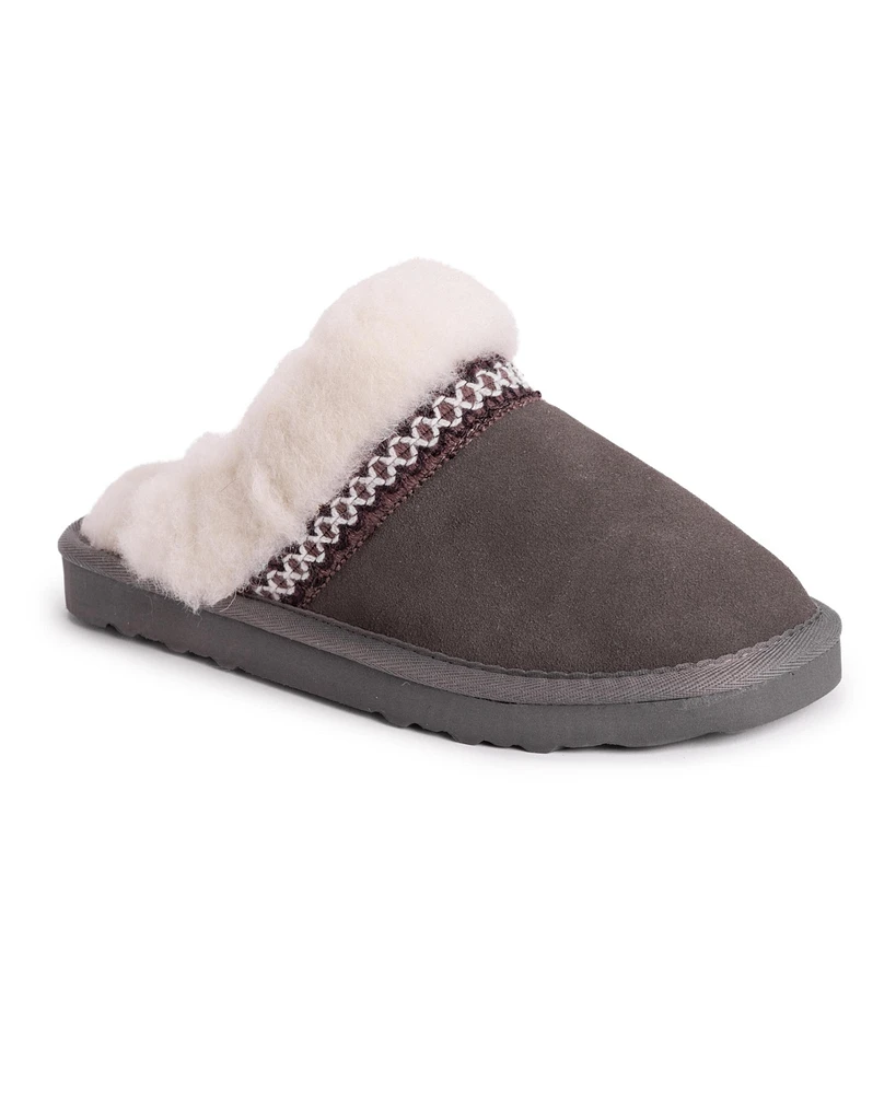 Muk Luks Women's Dawn Suede Scuff Slippers