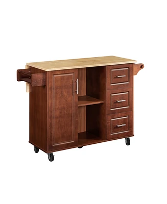 Mobile Kitchen Island Cart With drawers