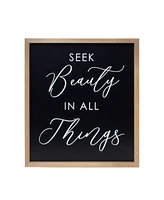 Blessed Decor Set of 2 Beauty and God Plaques for Inspirational Wall Art