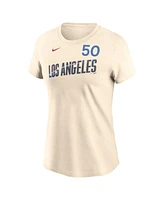 Nike Women's Mookie Betts Cream Los Angeles Dodgers 2024 City Connect Fuse Name Number T-Shirt