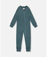 Deux par Deux Big Boys One Piece Thermal Underwear Pine Green
