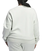 adidas Plus Size Small Logo Crewneck Sweatshirt