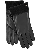 Lauren Ralph Lauren Suede Plaid Cuff Gloves