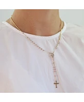 Bling Jewelry 18K Gold Plated Brass Virgin Mary Catholic Rosary Beads Necklace Prayer Virgin De Guadalupe Rosario Crucifijo