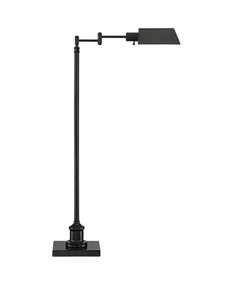 Jenson Industrial Farmhouse Adjustable Swing Arm Pharmacy Lamps Floor Standing with Usb Charging Port 54" Tall Dark Bronze Metal Decor for Living