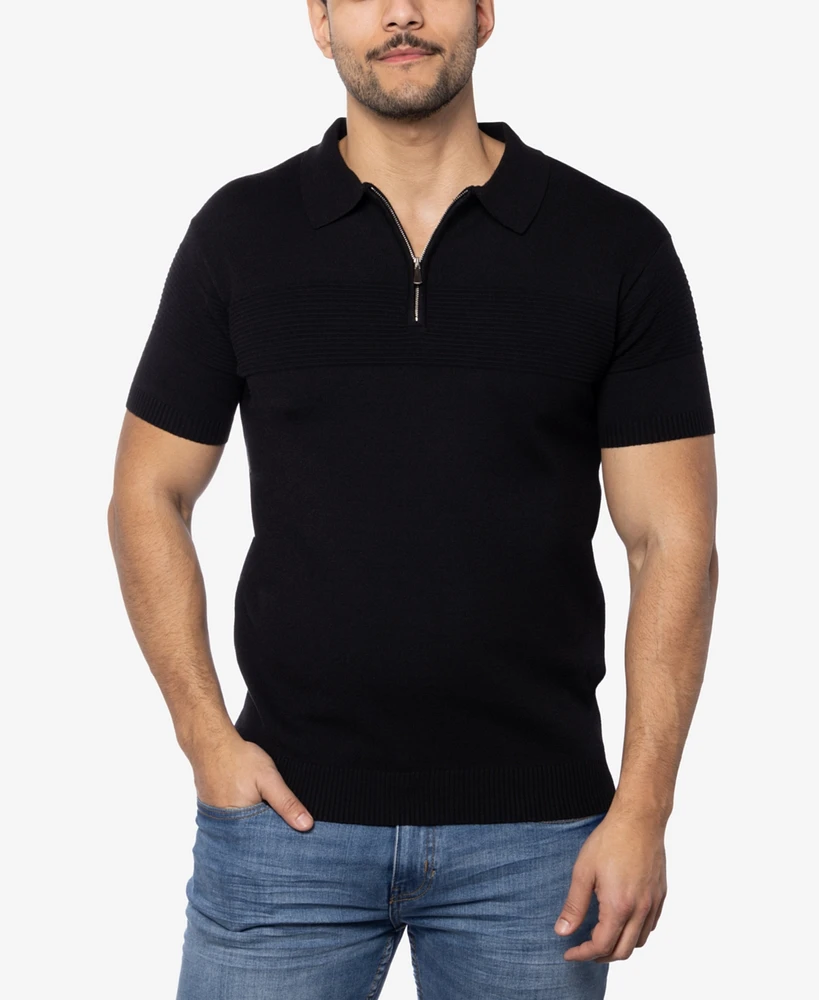 Men's Ottoman Texture Ss Polo Sweater