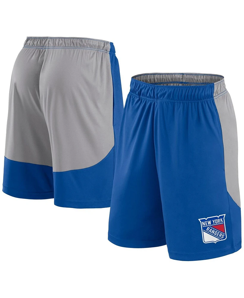 Fanatics Men's Blue New York Rangers Go Hard Shorts