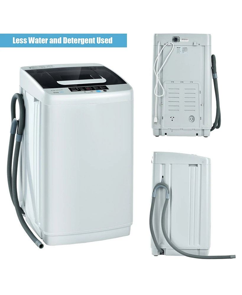 Gymax Full-Automatic Washing Machine Portable Compact Laundry Washer Spin 8.8 lbs