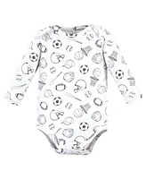 Hudson Baby Boys Cotton Long-Sleeve Bodysuits Daddy 5-Pack, 6-9 Months