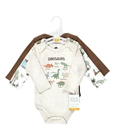 Hudson Baby Boys Unisex Essential Long-Sleeve Cotton Bodysuit Triple Set
