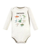 Hudson Baby Boys Unisex Essential Long-Sleeve Cotton Bodysuit Triple Set