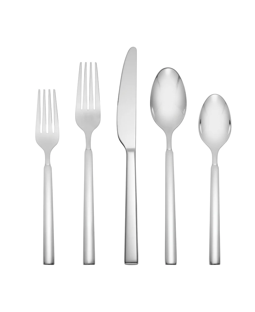 Cambridge Silversmiths Stainless Steel Drew Mirror 51-Piece Flatware Set, Service for 8