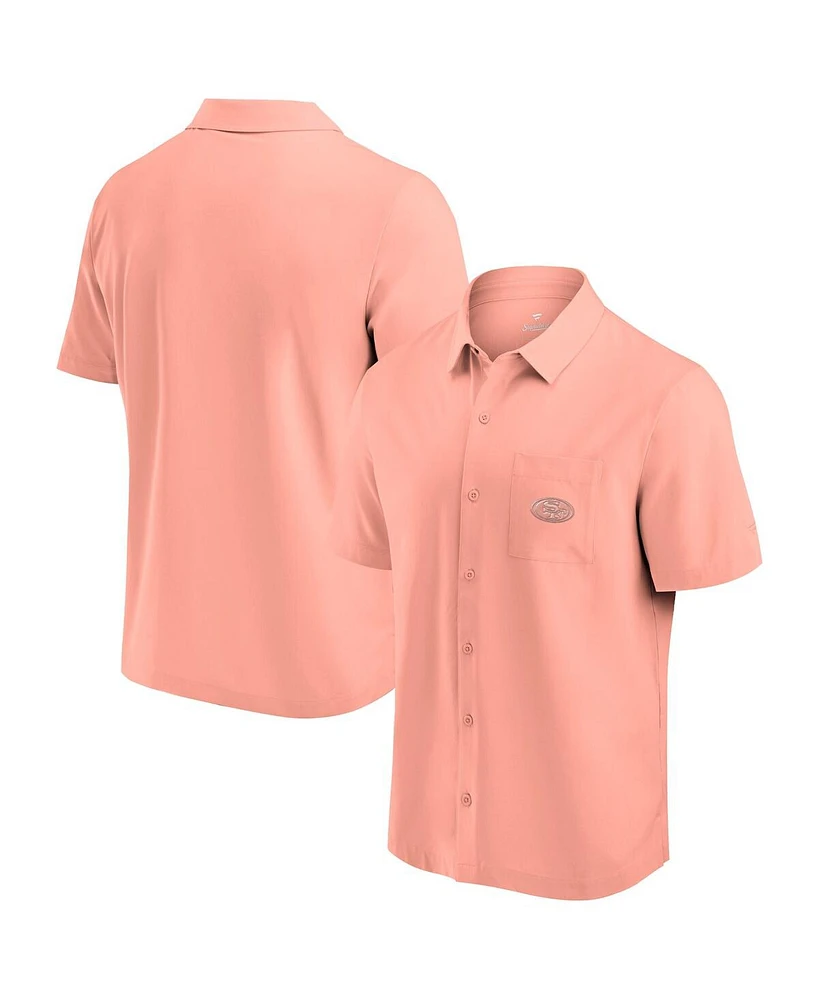 Fanatics Men's Coral San Francisco 49ers Front Office Button-Up Shirt